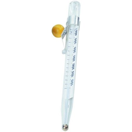 TAYLOR CandyDeep Fry Thermometer, 100 to 400 deg F, Analog Display, White 5978